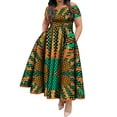 BintaRealWax Ankara African Dresses for Women Traditional Ghana Elegant