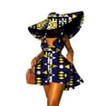 thumbnail image 1 of BintaRealWax Summer African Print Sleeveless Jumpsuit Pant with Hat WY8844, 1 of 5