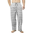 thumbnail image 1 of Bintangor Men's Pajama Pant 100% Woven Cotton Plaid Sleep Elastic Waistband Lounge Wear Long Pjs Grey/White M, 1 of 3
