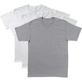 thumbnail image 1 of Bintangor Men's Short Sleeve T-Shirts 100% Cotton Crew Neck Solid Basic Tees (3 Pack) 2White1Grey M, 1 of 6