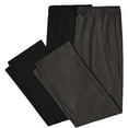 thumbnail image 1 of Bintangor Mens Pajama Sleep Pants 100% Cotton Knit Elastic Waistband Lounge Wear Long-2 Pack Black+Charcoal Grey XL, 1 of 3
