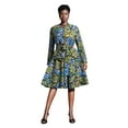 thumbnail image 1 of Bintarealwax 2 Piece Suits Set Women Wax Print Ankara Long Sleeve Zipper Tops and Skirts Elegant African Party Clothing, 1 of 3