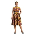 thumbnail image 1 of Bintarealwax African Dresses for Women Elegant Sleeveless High Waist A Line Ankara Print Dress, 1 of 3