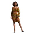 thumbnail image 1 of Bintarealwax African Dresses for Women Floral Spaghetti Strap Square Neck Mini Smocked Dress with Long Sleeves, 1 of 3
