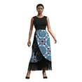 thumbnail image 1 of Bintarealwax African Skirt for Women Trendy Long Wrap Skirts Kente Print One Size Adjustable Tie Tassels Hem YF164, 1 of 5