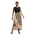 thumbnail image 1 of Bintarealwax African Skirt for Women Trendy Long Wrap Skirts Kente Print One Size Adjustable Tie Tassels Hem YF164, 1 of 5