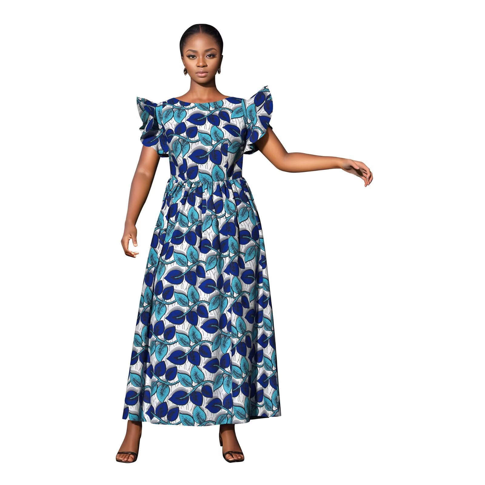 fitting african print dresses African Print 2-Piece Dress Set Dela – Karentino-Boutique