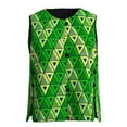 thumbnail image 1 of Bintarealwax Women's African Print Vest Sleeveless Crewneck Button Down Side Office Waistcoat Vest Outerwear WY11073, 1 of 5