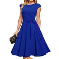 thumbnail image 1 of Bintarealwax Women's Cocktail Dresses Formal Wedding Guest Church Modest Graduation Party Prom Dress, 1 of 5