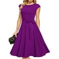 thumbnail image 1 of Bintarealwax Women's Cocktail Dresses Formal Wedding Guest Church Modest Graduation Party Prom Dress, 1 of 4
