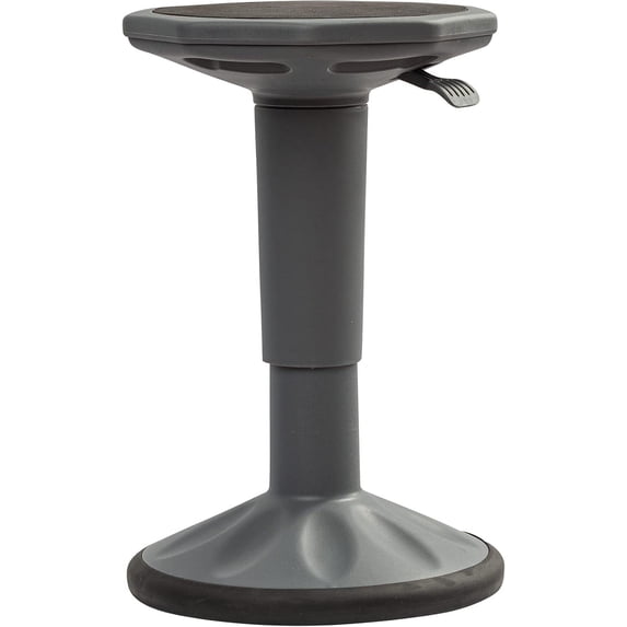 Schooled Adjustable Wobble Stool Flexible Seating Study Chair for Classrooms, Gray