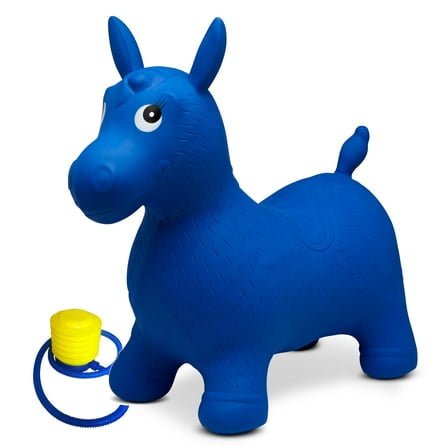 Bintiva Children's Horse Hopper with Free Foot Pump - Blue