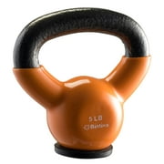 Bintiva Color Coded Cast Iron Kettlebell with Special Protective Bottom, 5 lb