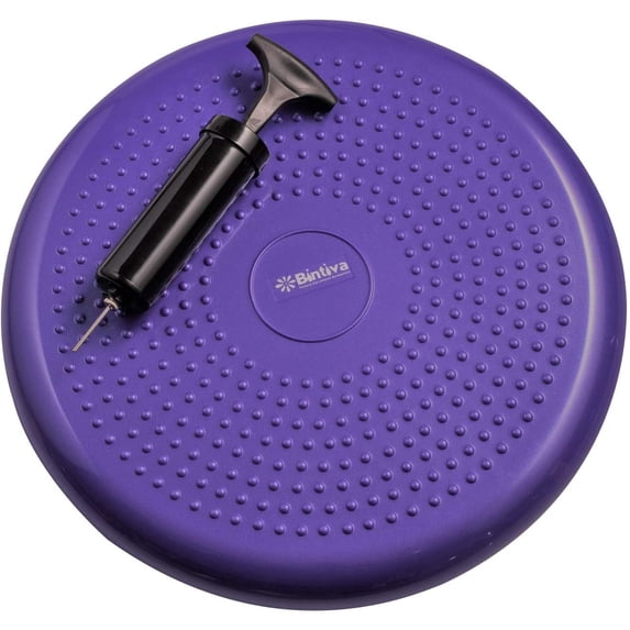 Bintiva Inflated Stability Wobble Cushion and Exercise Fitness Core Balance Disc