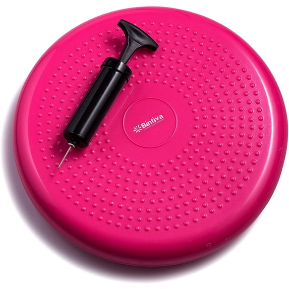 Bintiva Inflated Stability Wobble Cushion and Exercise Fitness Core Balance Disc