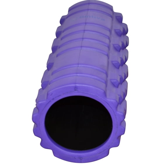Bintiva Reinforced Hollow Foam Roller For Deep Tissue Massage, Trigger Point Myofascial Release and Physical Therapy - Purple and Black
