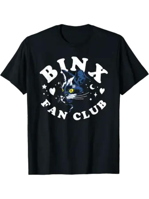 Binx Black Cat Fan Club Halloween Classic Look For Casual Occasions T-Shirt, Size S-5XL