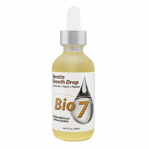 Bio Seven Bio 7 Keratin Hair Growth Drops 2Fl Oz - With Ceramide Niacin And ...