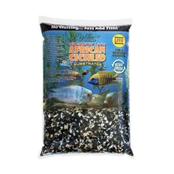 Nature's Ocean Bio-Activ Black Live African Cichlid Substrate, 20 lbs - Optimal pH Balance, Enhanced Water Clarity, Aesthetic Appeal, Easy Maintenance, Eco-Friendly