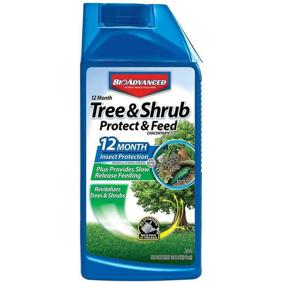 Bio Advanced 701810 12 Month Tree and Shrub Protect and Feed Concentrate, 32-Ounce