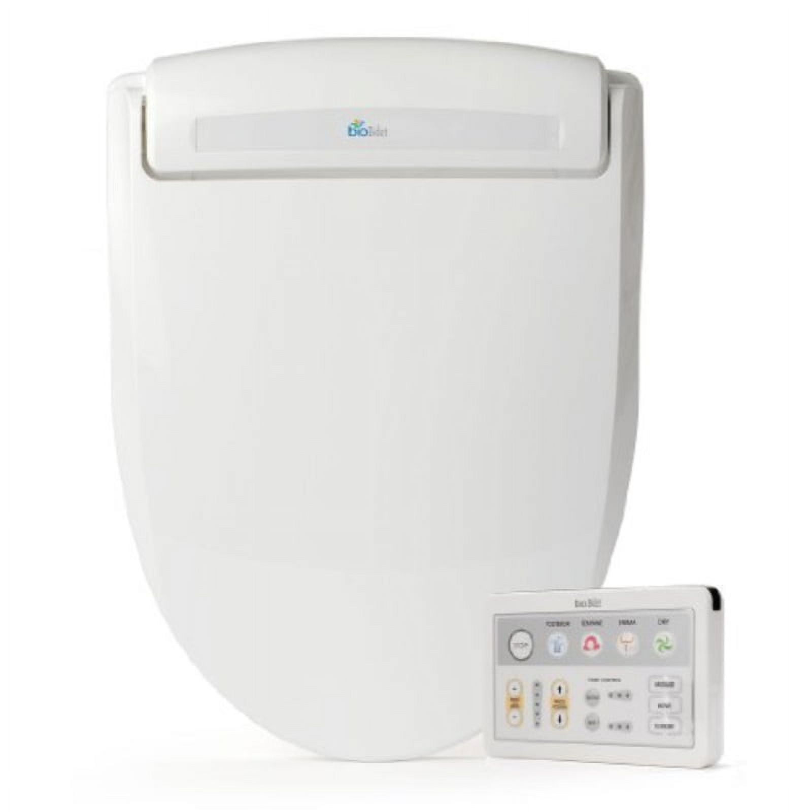 White Heated Electric Bidet Toilet Seat with Remote Control