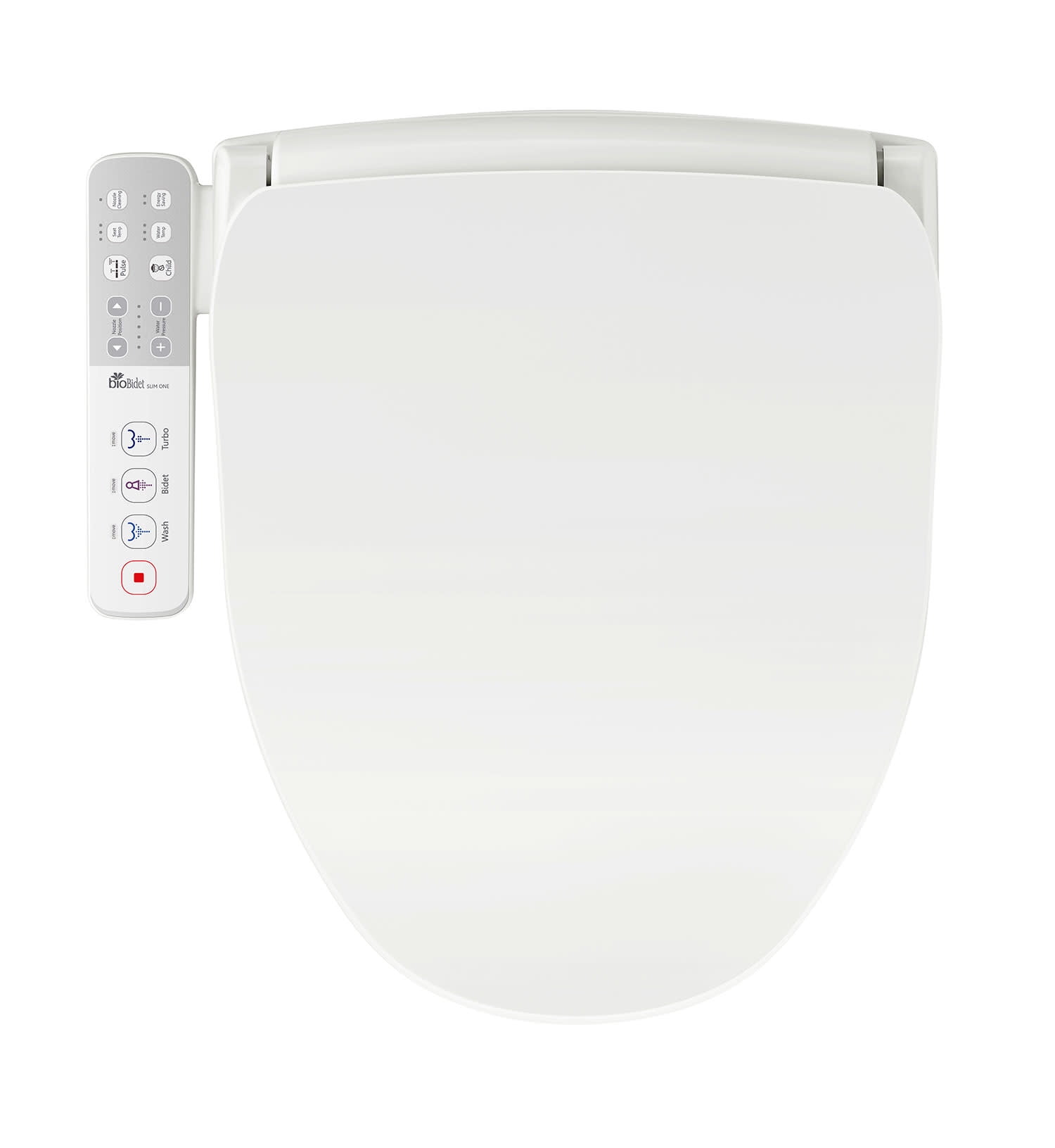 Bio Bidet By Bemis 7MSLIM1R 000 Slim One Bidet Round Toilet Seat, Slow