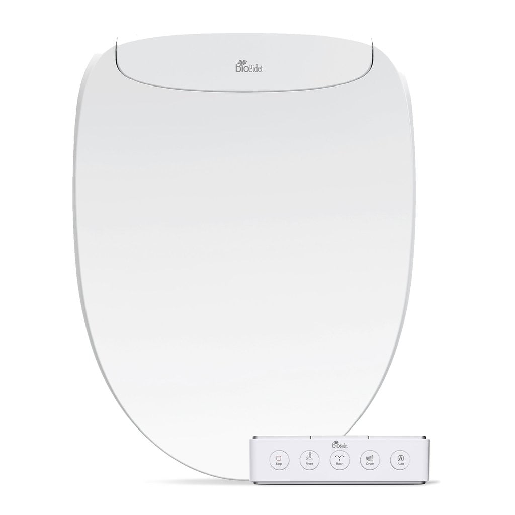 BioBidet White Elongated Electric Bidet Toilet Seat with Remote