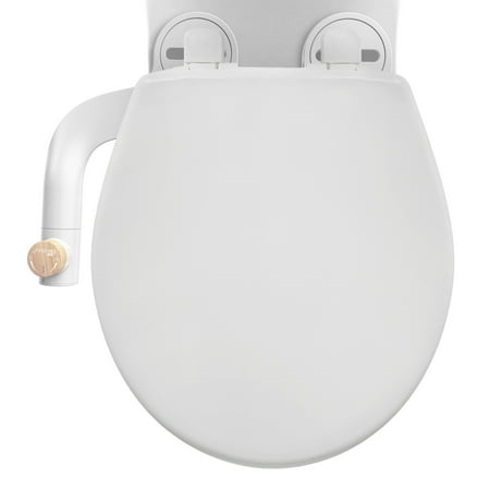 Bio Bidet Perfect Pair Essential Bidet Attachment with Round Slow Close Toilet Seat