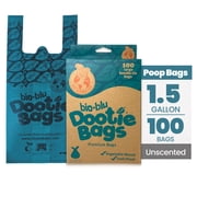 GoGo Stik Biodegradable Leakproof Disposable Dog Poop Bags, 100 Count