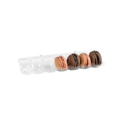 Bio & Chic Clear Plastic Macaron Insert, Holds 7 Macaroons Pack of 25