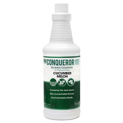Bio Conqueror 105 Enzymatic Odor Counteractant Concentrate, Cucumber Melon, 1 qt Bottle, 12/Carton Bio Conqueror 105 Enzymatic Odor Counteractant Concentrate, Cucumber Melon, 1 qt Bottle, 12/Carton