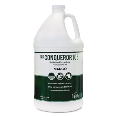 Bio Conqueror 105 Enzymatic Odor Counteractant Concentrate, Mango, 1 gal Bottle, 4/Carton Bio Conqueror 105 Enzymatic Odor Counteractant Concentrate, Mango, 1 gal Bottle, 4/Carton
