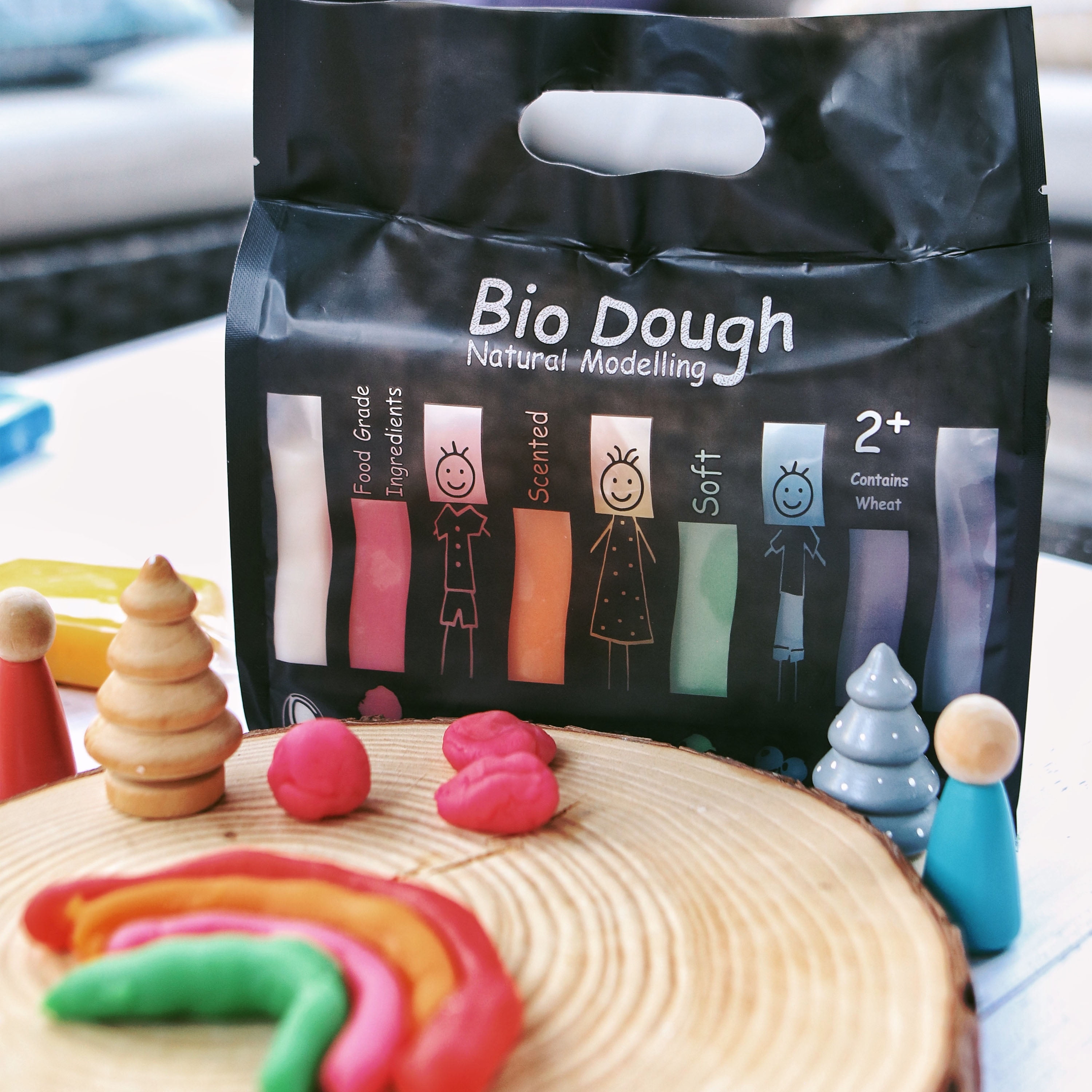 Pastel coloured all natural scented playdough pack of 6