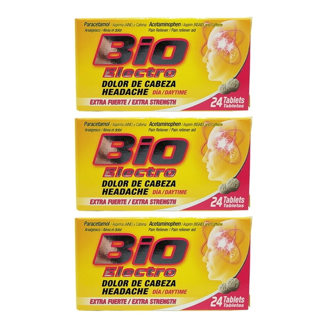 Bio Electro. Extra Strength Headache and Migraine Reliever. Cold, Arthritis, Menstrual Cramps