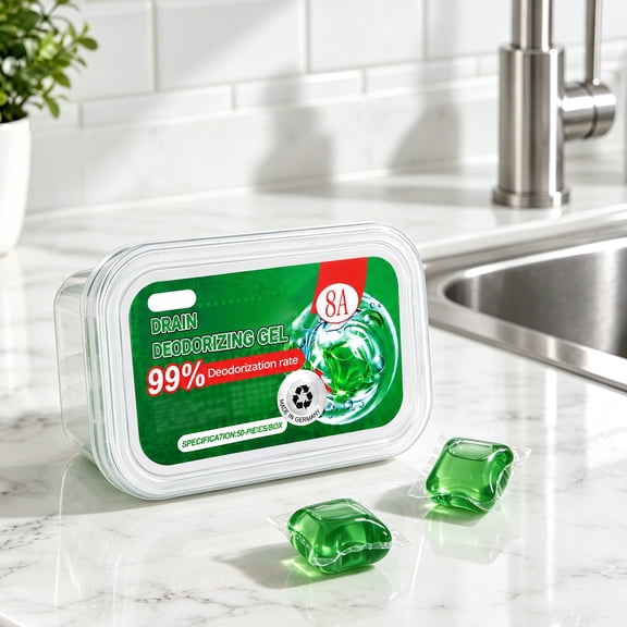Bio-Enzyme Drain Care Pods, Drain Deodorizer Pods, Bio Enzyme Drain Cleaner Pods, Drain Cleaner Tablets for Sink, Shower & Bathtub