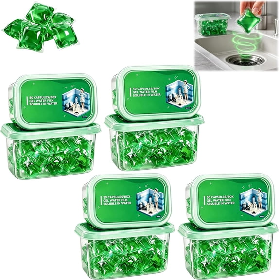 Bio Enzyme Drain Cleaner Pods, Drain Deodorizer Pods, Bio-Enzyme Drain Care Pods, Water-Soluble Drains Freshener, For Kitchen Sink,Bathroom,Shower and Tub Drains,Long-Lasting Fresh Scent