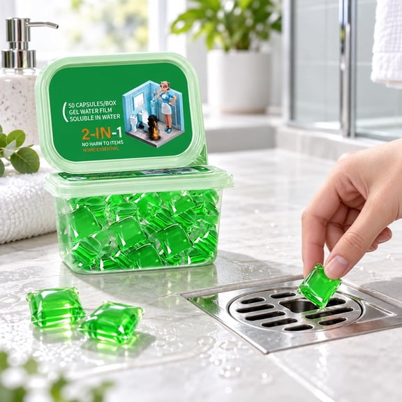 Bio Enzyme Drain Cleaner Pods, Drain Deodorizer Pods, Bio-Enzyme Drain Care, Sink Freshener for Kitchen Bathroom