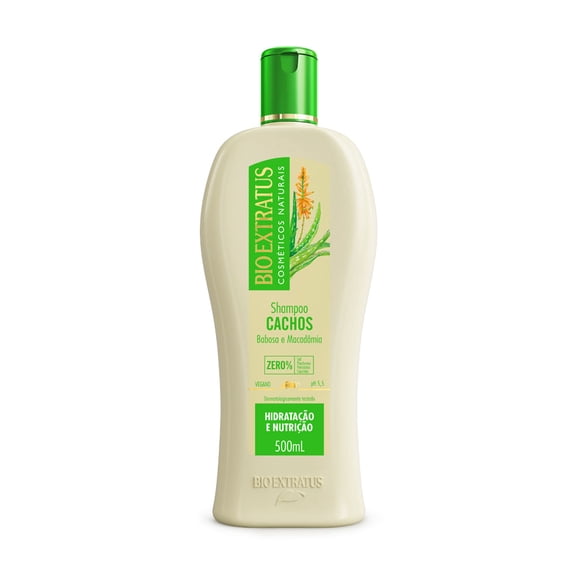 Bio Extratus - Linha Cachos (Babosa e Macadamia) - Shampoo 500 ML - (Wavy (Aloe Vera and Macadamia) Collection - Shampoo 16.91 Fl Oz)