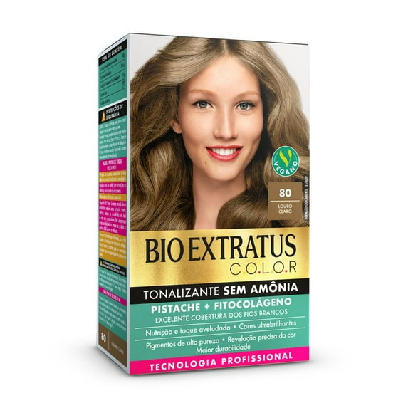 Bio Extratus - Linha Color - Kit Tonalizante 80 Louro Claro 135 Ml - (Color Collection - Hair Toner Set 80 Light Blond 4.56 Fl oz)