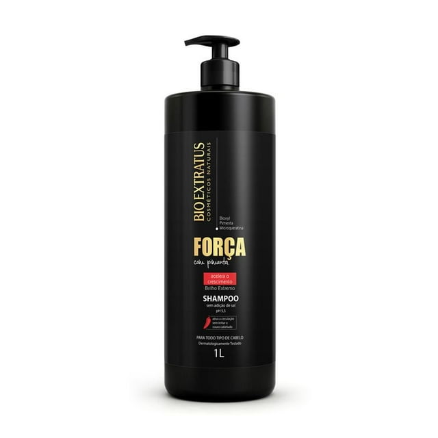 Bio Extratus - Linha Forca com Pimenta - Shampoo 1 L - (Pepper Strength Collection - Shampoo 33.81 Fl Oz)