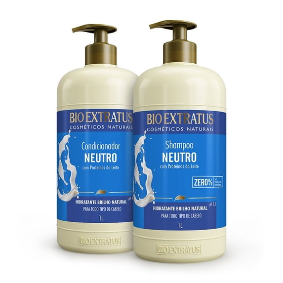 Bio Extratus - Linha Neutro - Kit Shampoo e Condicionador 2 x 1 L - (Neutral Collection - Set of Shampoo and Conditioner (2 x 33.81 Fl Oz))