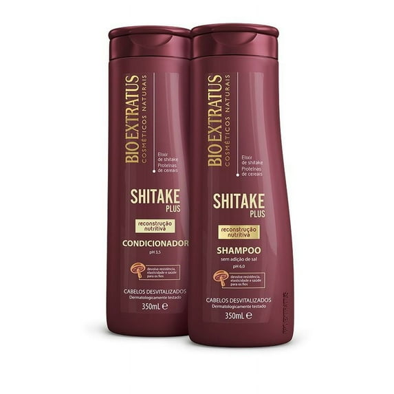 Bio Extratus - Linha Shitake Plus - Kit Shampoo e Condicionador 2 x 350 Ml - (Shitake Plus Collection - Set of Shampoo and Conditioner (2 x 11.83 Fl Oz))