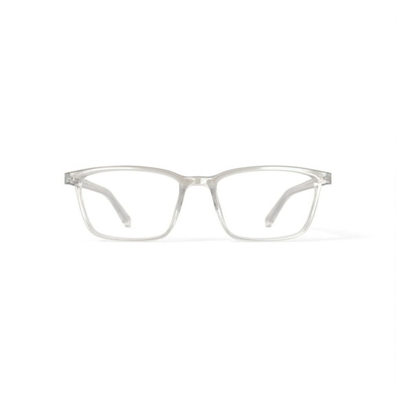 Bio Eyes Men's BE118 Hawthorn Square Prescription Eyeglasses with Case, Crystal