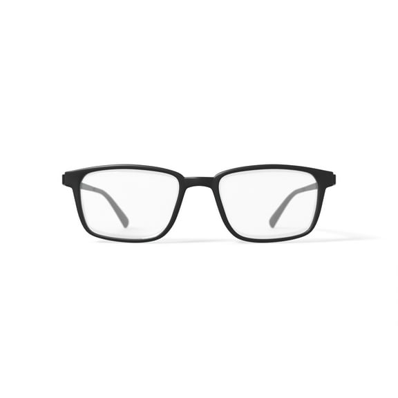 Bio Eyes Men's Wilder Rectangular Prescription Eyeglasses with Case, Matte Black