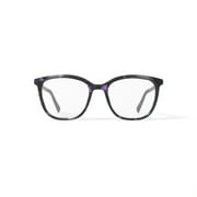 Bio Eyes Womens Oceane Square Prescription Eyeglasses with Case, Purple Tortoise