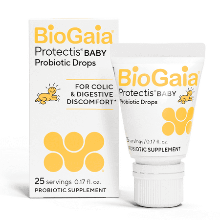 BioGaia Baby Probiotic Drops | Ease Crying, Fussing, Colic, Gas & Tummy Issues | Allergen Free