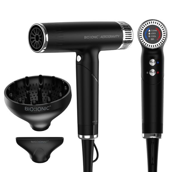 Bio Ionic AeroGravity Featherlight Hair Dryer, Lightweight Ionic, Folding Handle
