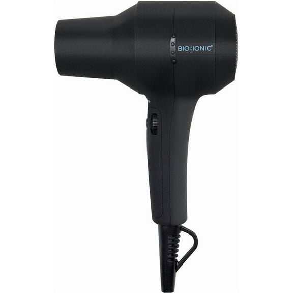 Bio Ionic PowerDiva Pro Speed Hair Dryer, Black, Volcanic MX Technology, 1800W Travel Blow Dryer