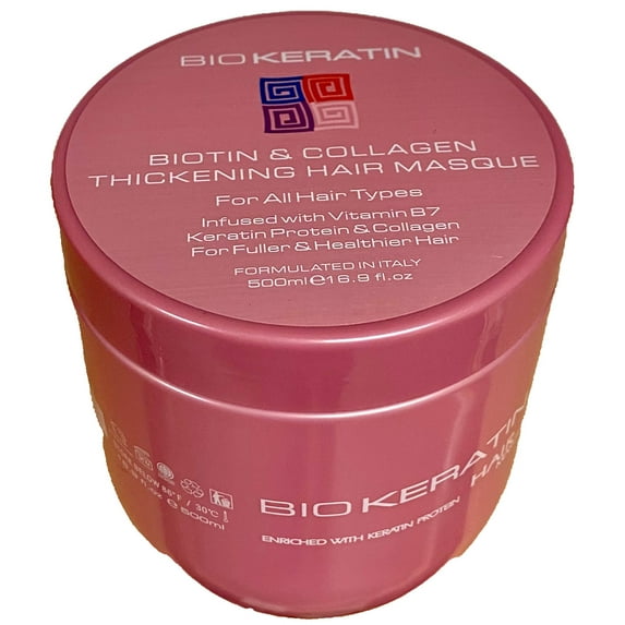 Bio Keratin Biotin & Collagen Hair Masque, 16.9 fl.oz. (500 ml)