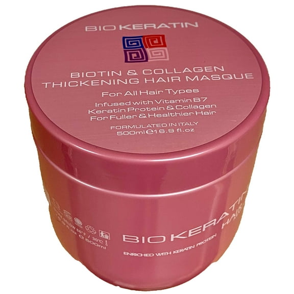 Bio Keratin Biotin & Collagen Hair Masque, 16.9 fl.oz. (500 ml)
